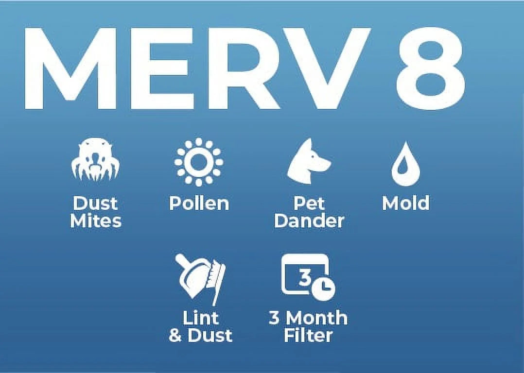15x25x1 MERV 8 1" Air Filters, 4 Pack D70542