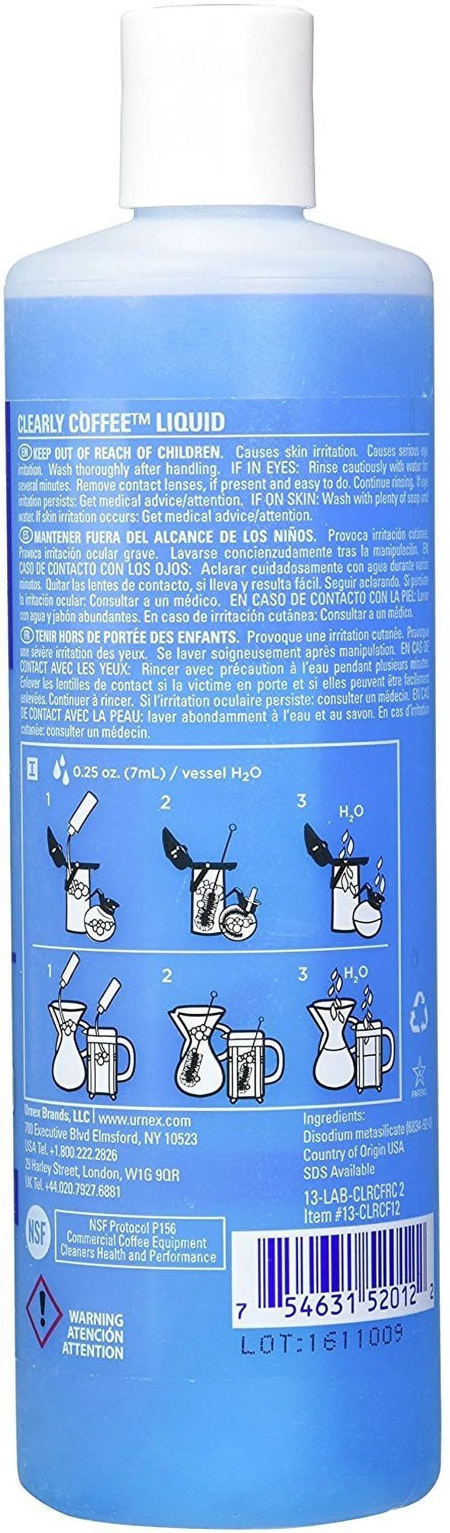 Clearly Coffee Liquid Coffee Pot Cleaner 14 oz - 3 Pack N492