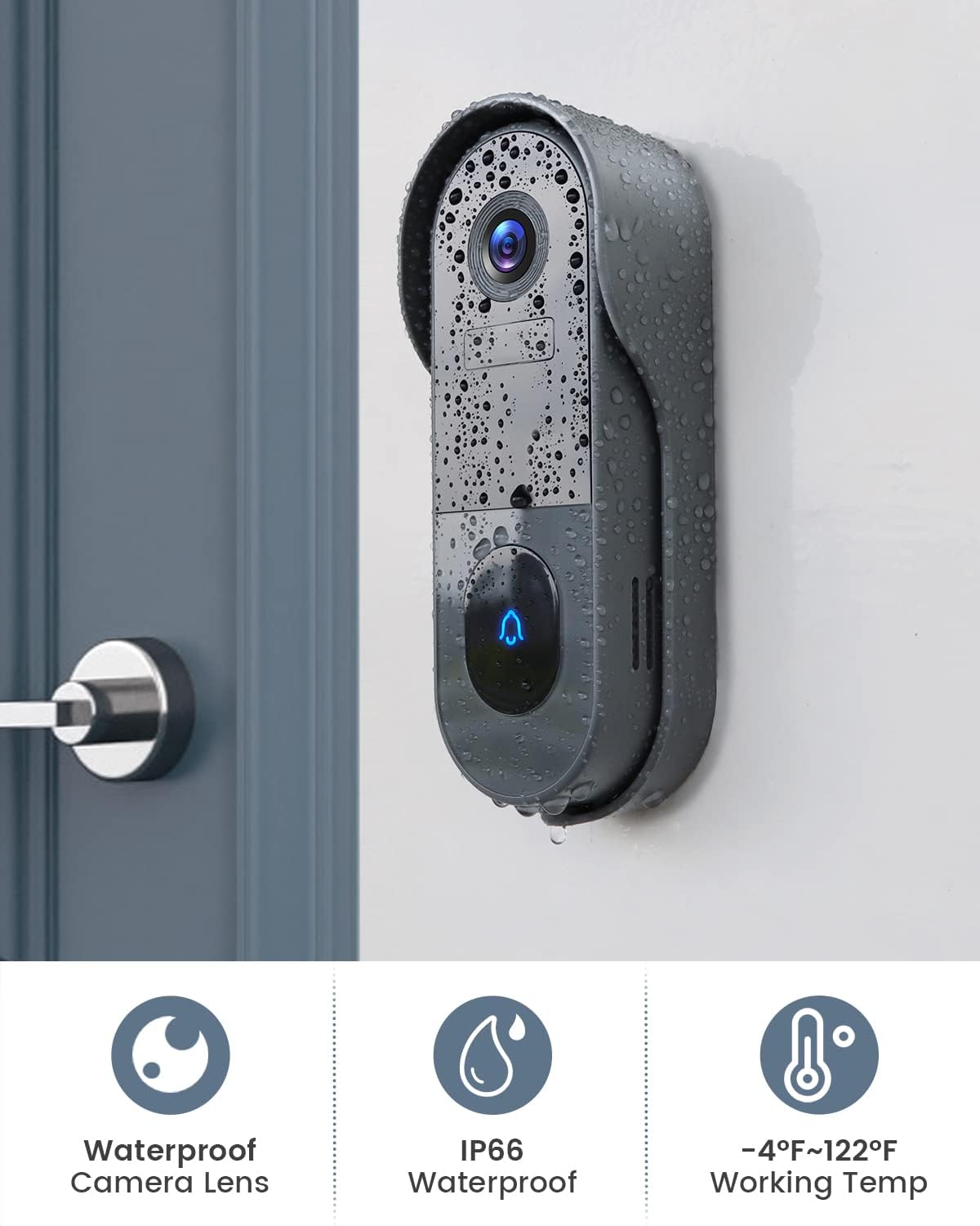 1080P FHD WiFi Video Doorbell Camera with Chime, Pack of 2 U955