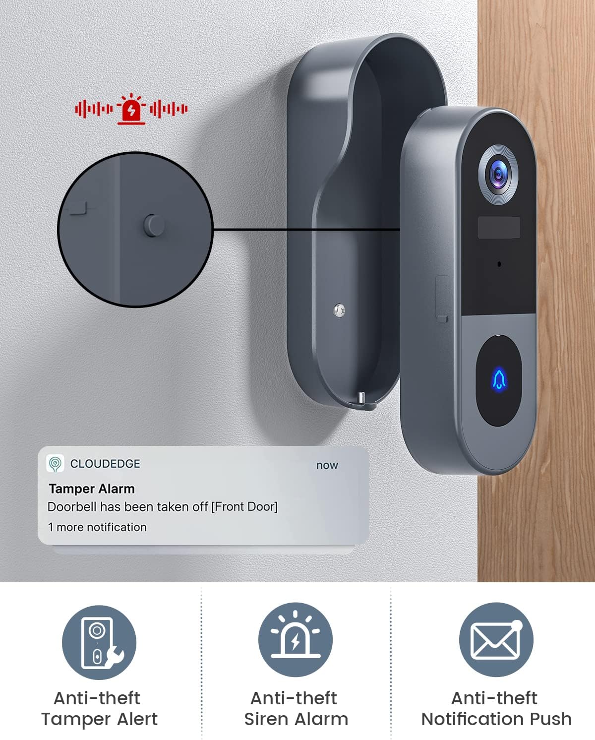 1080P FHD WiFi Video Doorbell Camera with Chime, Pack of 2 U955