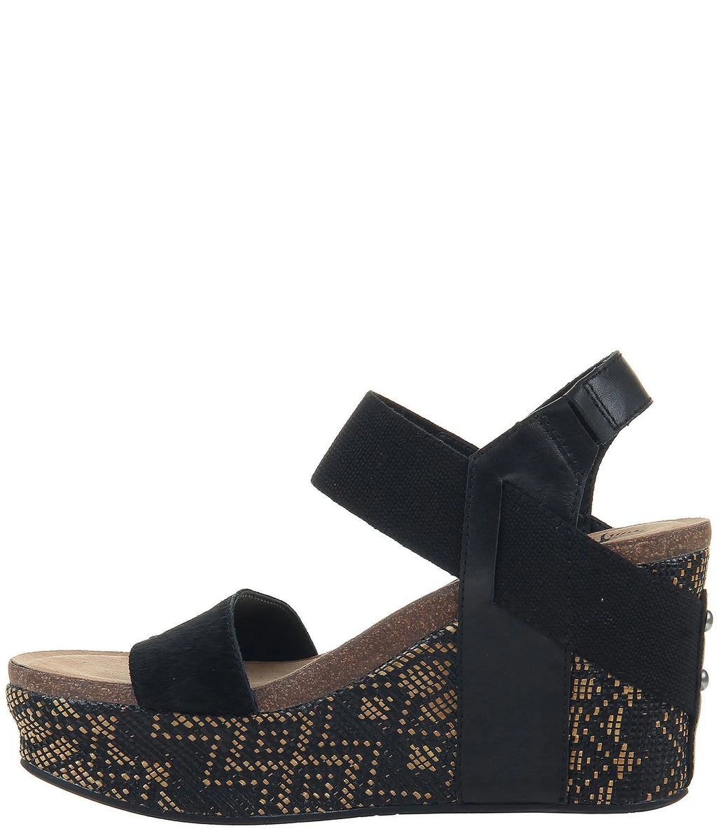 Black Jute Wedge F5348