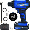 Cordless Tire Inflator Portable Air Compressor 12V Rechargeable Handheld Air Pump Digital Pressure Gauge Pack of 2 O740