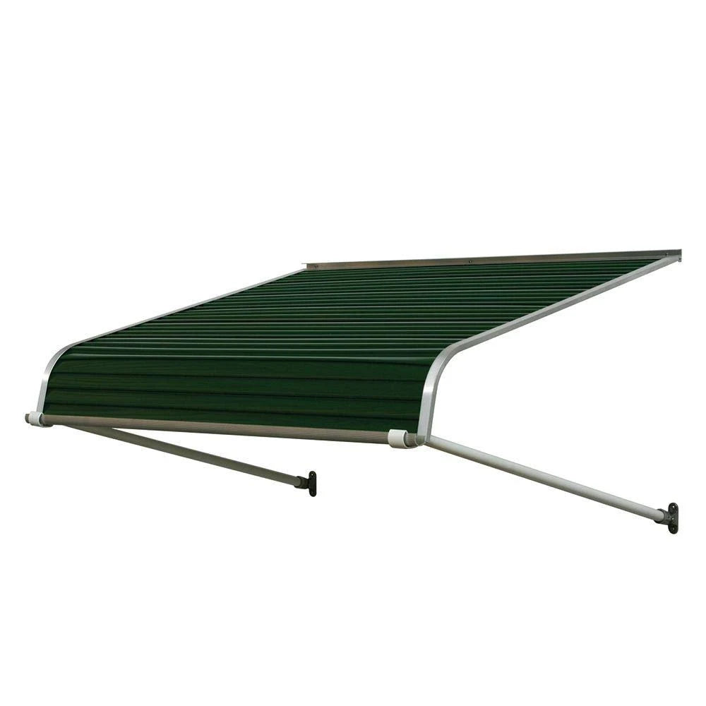 66-in Wide x 48-in Projection Evergreen Solid Door Fixed Awning F173298