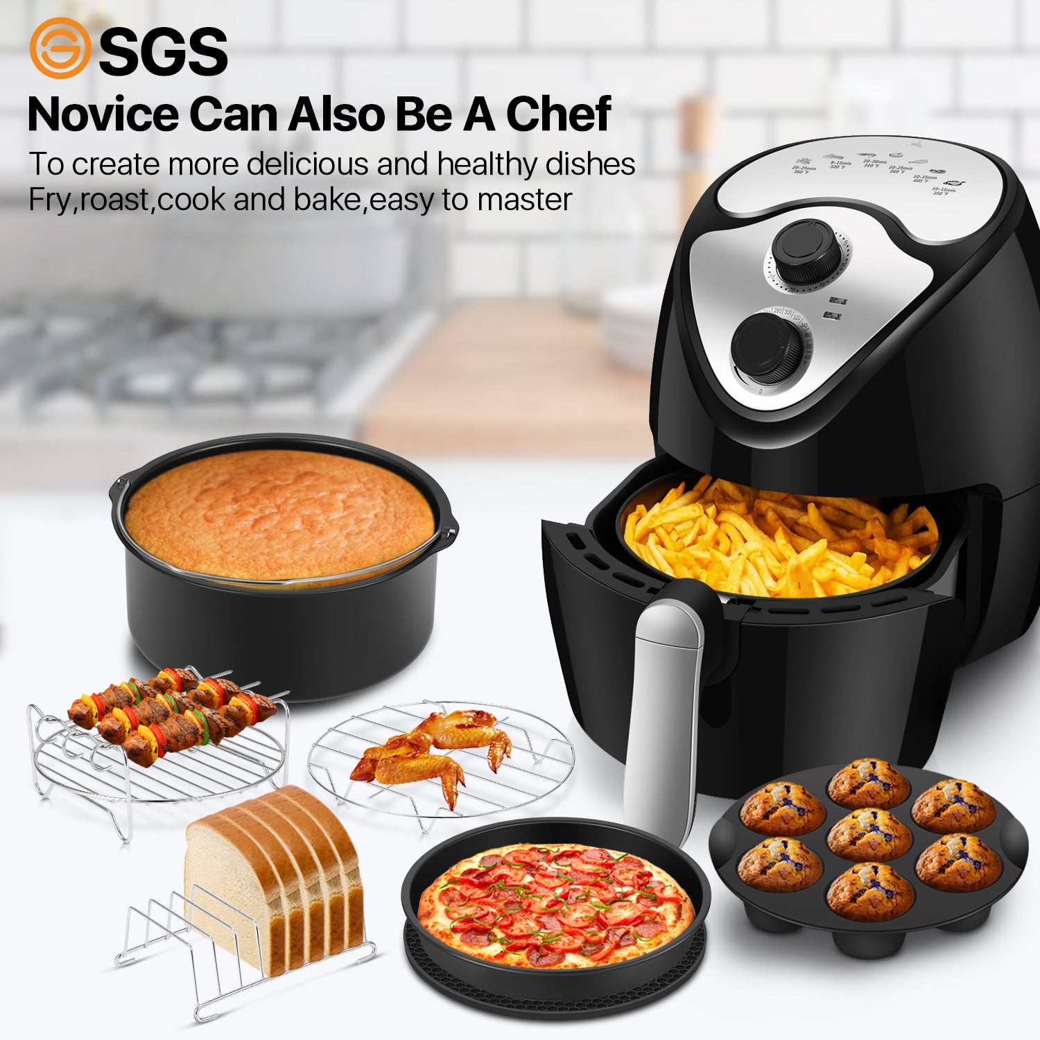 17 Set Air Fryer Accessories with Recipe Cookbook E29902