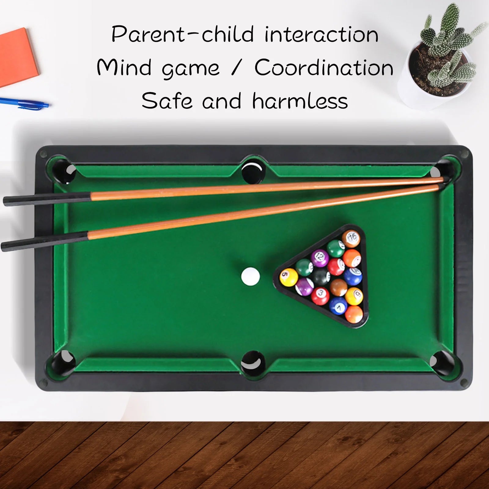 Mini Tabletop Pool Set Billiards Game S50587