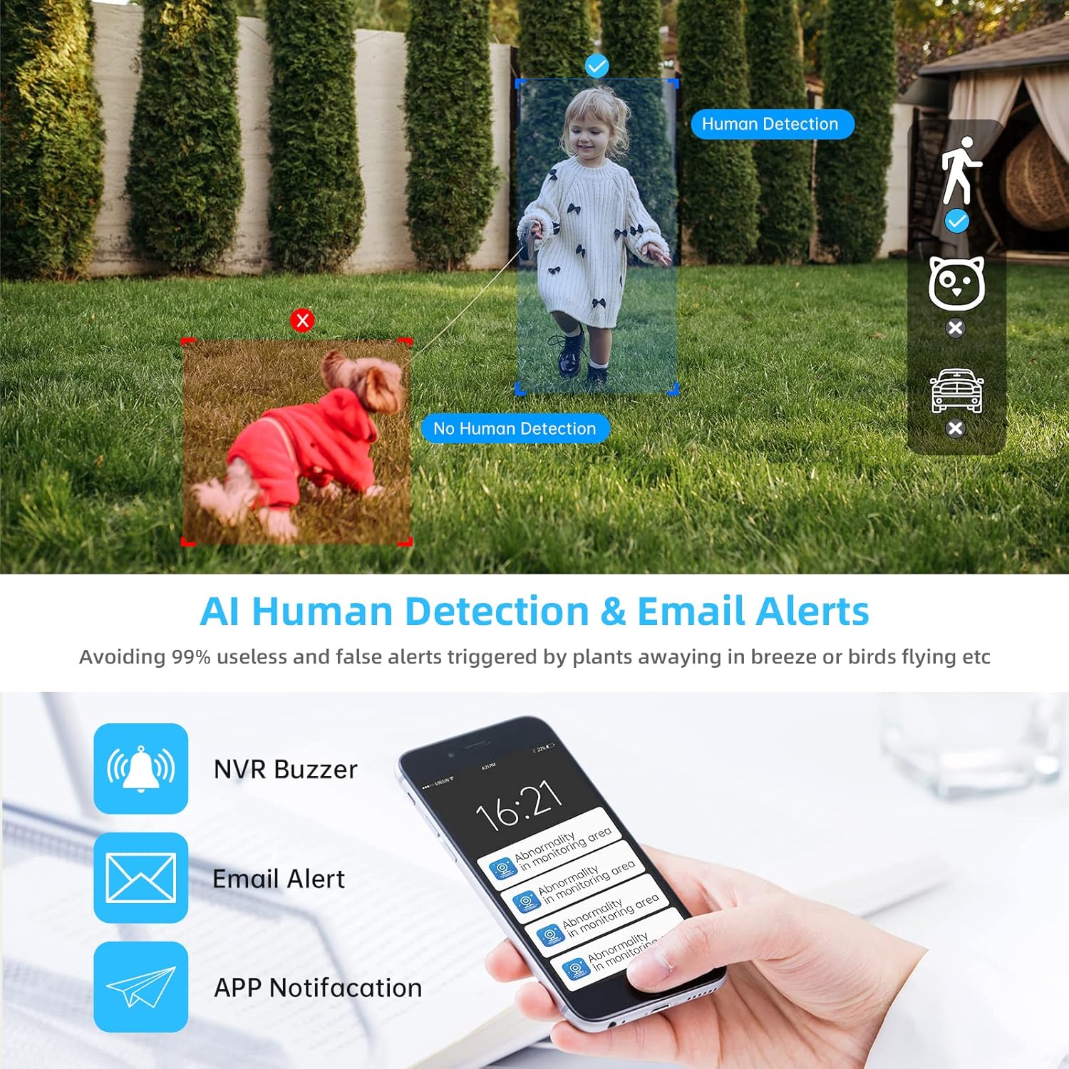3MP Wireless Security Camera System with 1TB Hard Drive Y1090