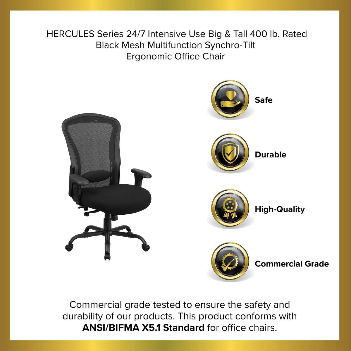 Black Mesh Swivel Ergonomic Office Chair U3898