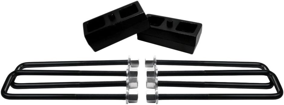 3 Rear Suspension Lift Solid Cast Iron Blocks Extra Long 12.5 Square Leaf Spring Axle U Bolts W827449
