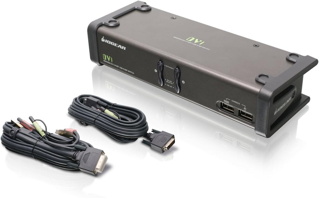 4-Port DVI KVMP Switch with Cables and Wireless Media Center Keyboard and Mouse N995020