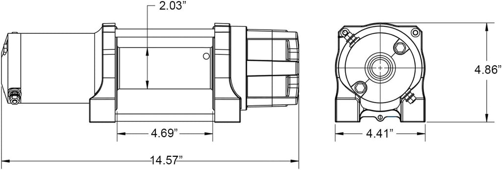 Black Ops 6000 lb Winch with Winch Mounting Plate J80592