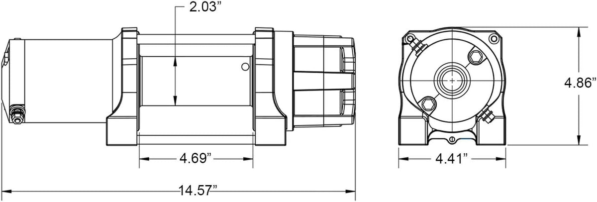 Black Ops 6000 lb Winch with Winch Mounting Plate J80592