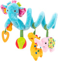 Blue Elephant Hanging Plush Rattle Crib Toy I50747