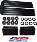 3 Rear Suspension Lift Solid Cast Iron Blocks Extra Long 12.5 Square Leaf Spring Axle U Bolts W827449