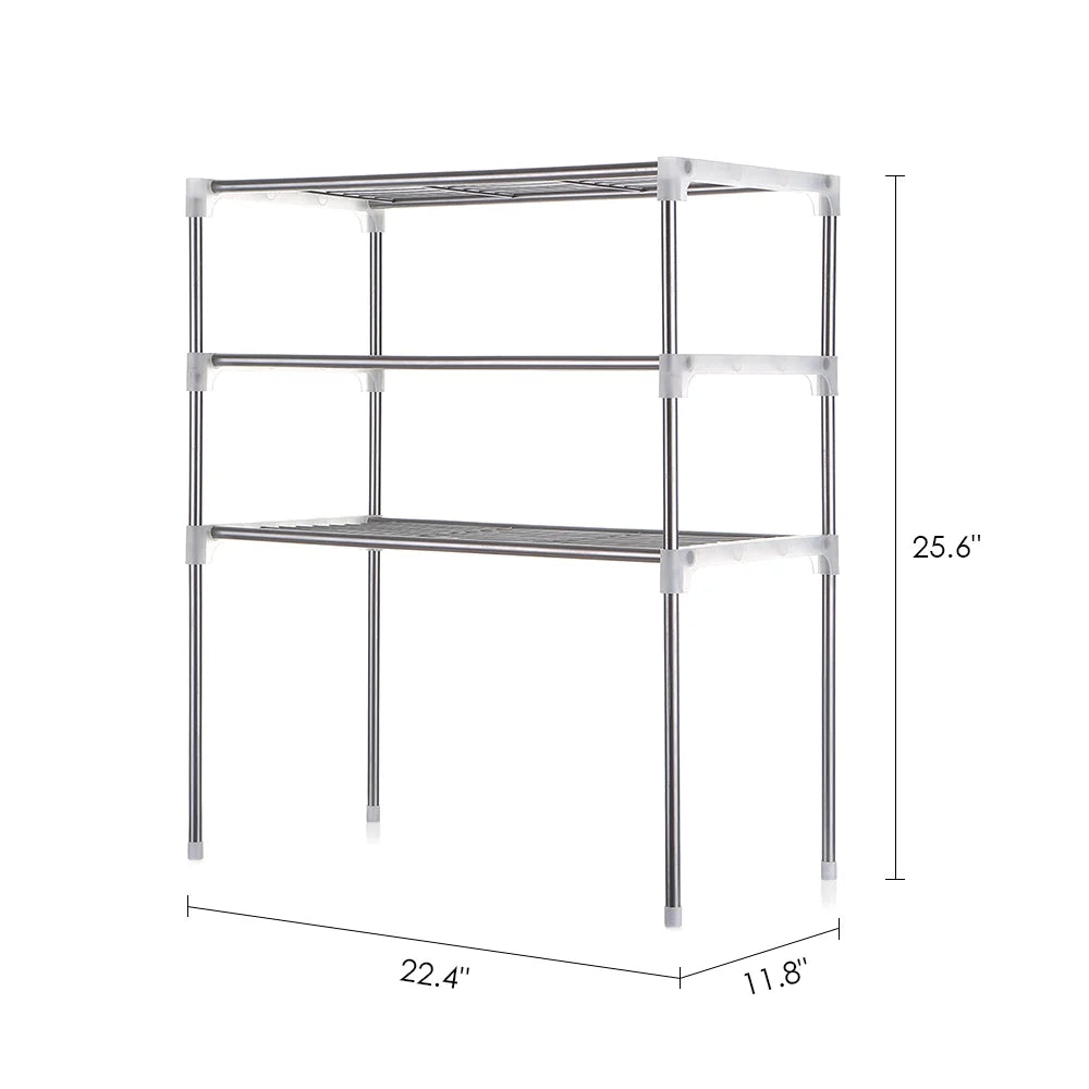 3-Tier Kitchen Storage Shelf Rack Microwave Oven Shelving Unit P796773