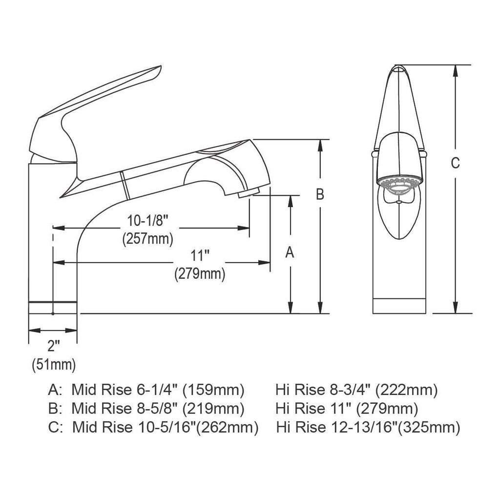 Oil Rubbed Bronze Pull Out Single Handle Kitchen Faucet V6769