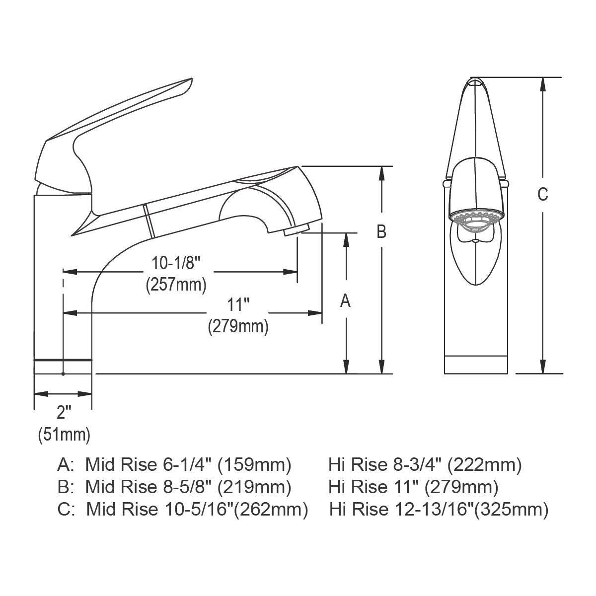 Oil Rubbed Bronze Pull Out Single Handle Kitchen Faucet V6769