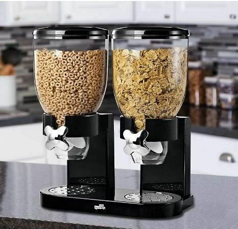 Black Dual Control Dry Food Dispenser S3565