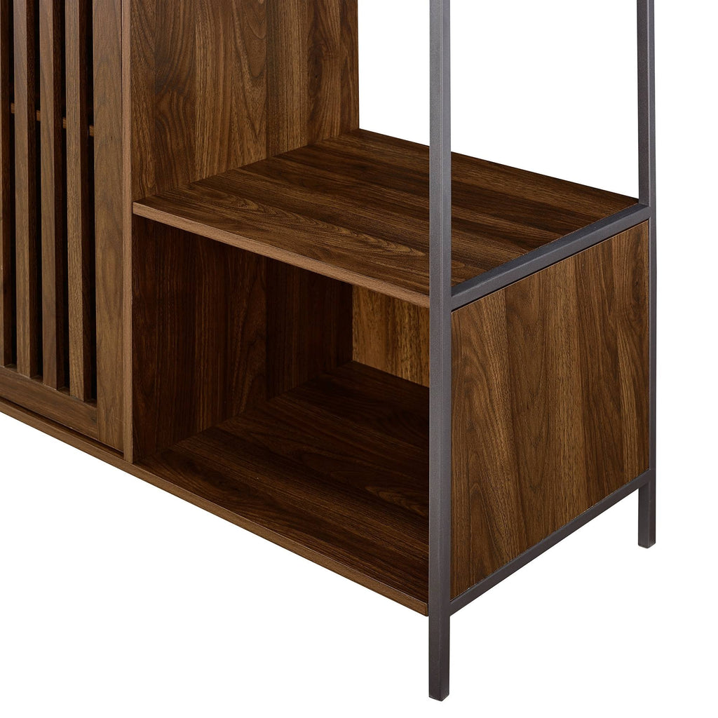 72-Inch Slat Door Hall Tree, Dark Walnut G346
