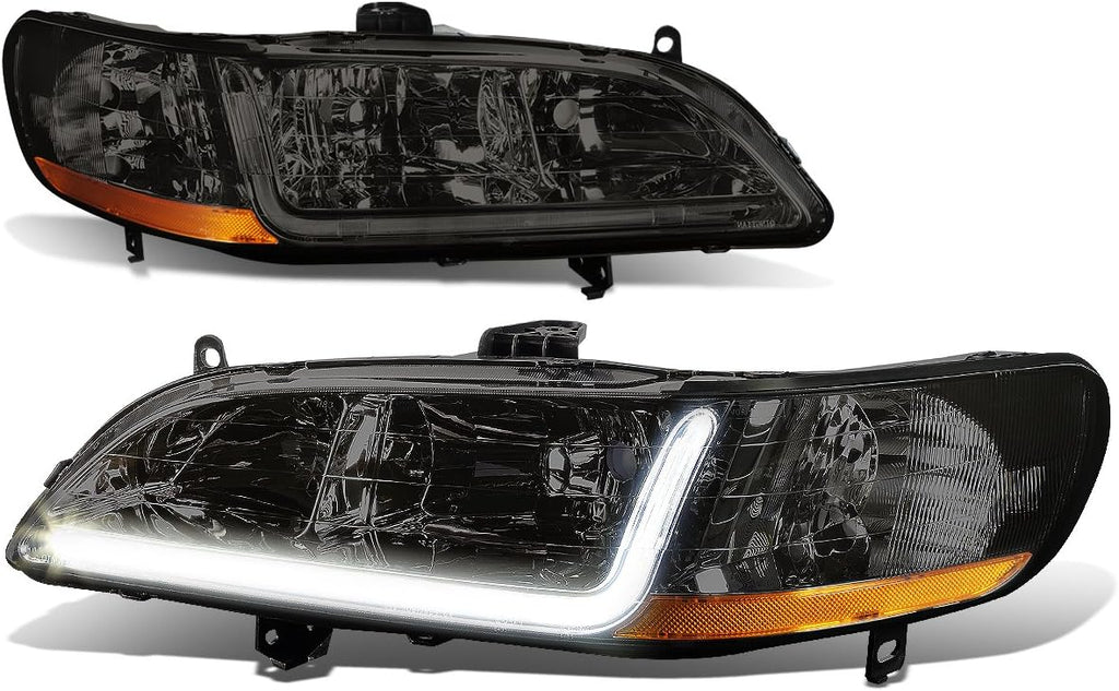 Smoked Lens LED DRL Headlights Assembly N579