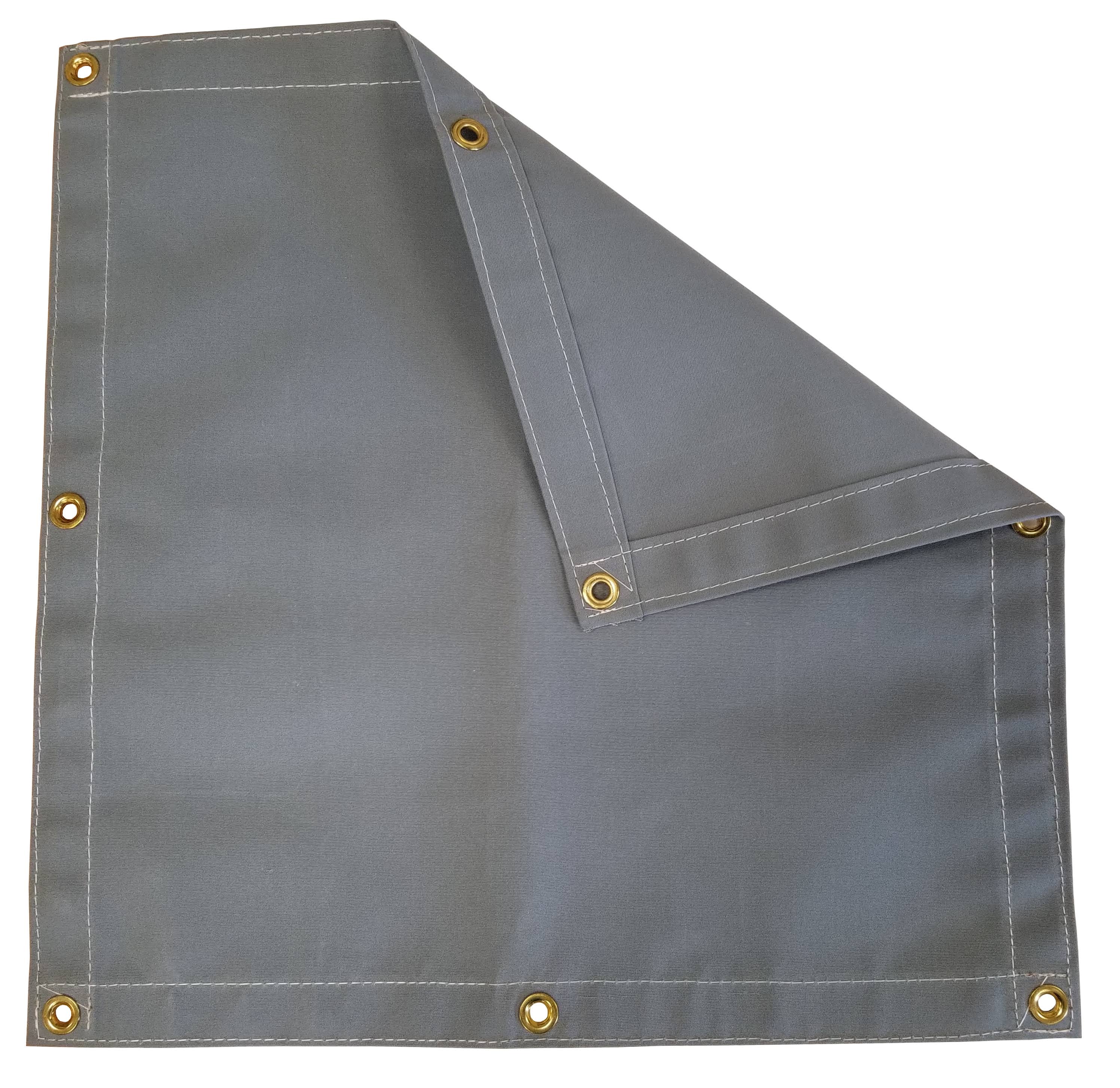 8' x 8' Grey Polyester Canvas Tarp 14.5 oz. R276486