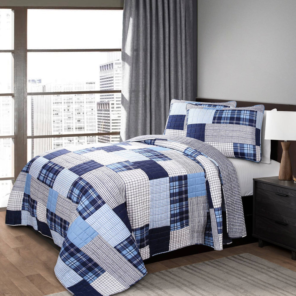 Navy King Quilt Set M330