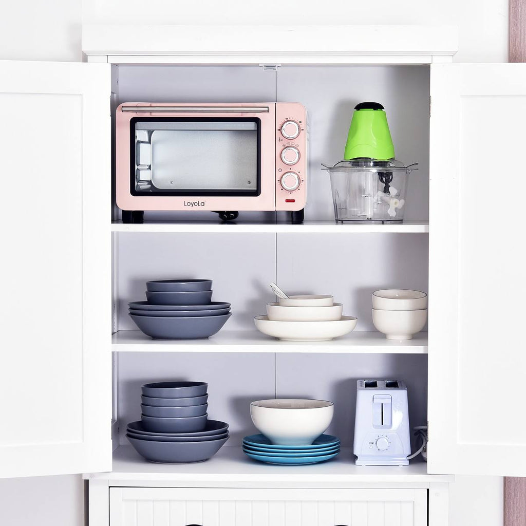 White Tall Kitchen Pantry Cabinet W11375