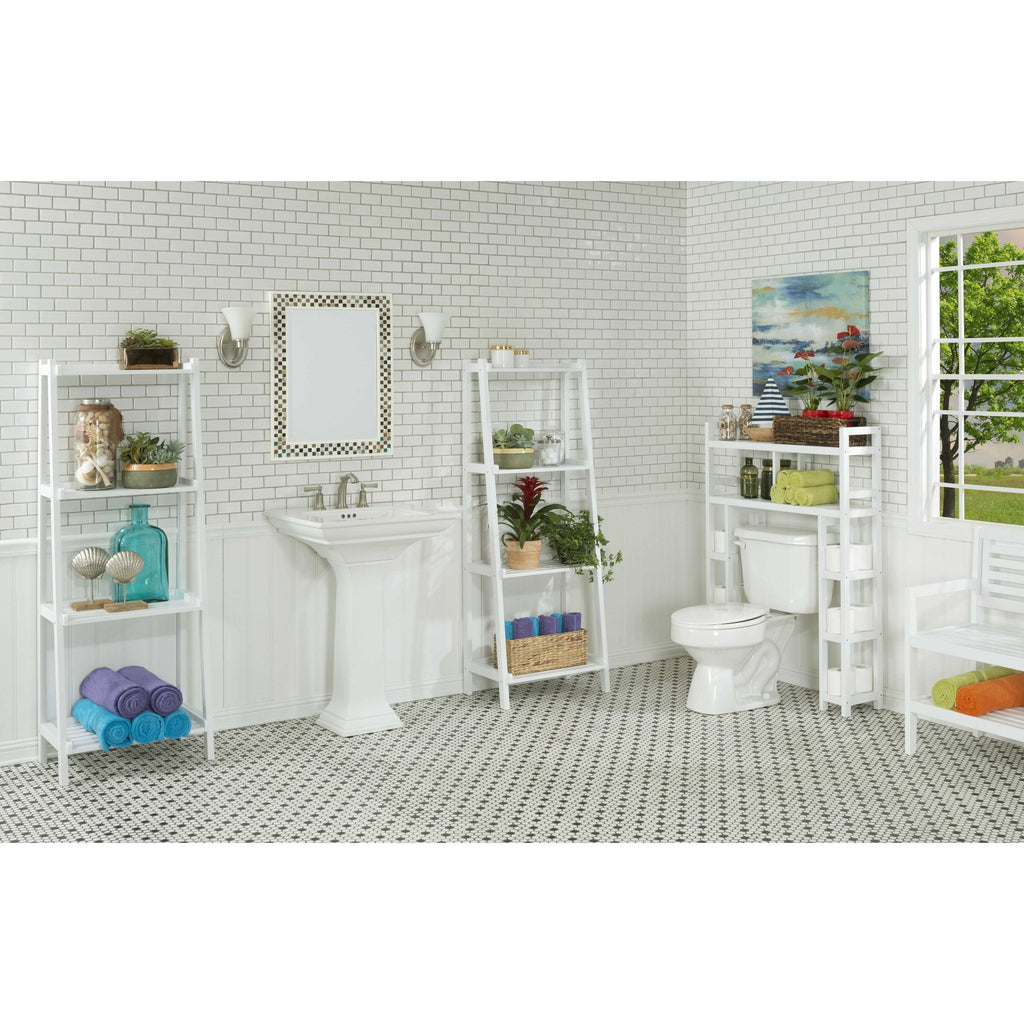 White Bathroom Organizer with 2 Shelves J724
