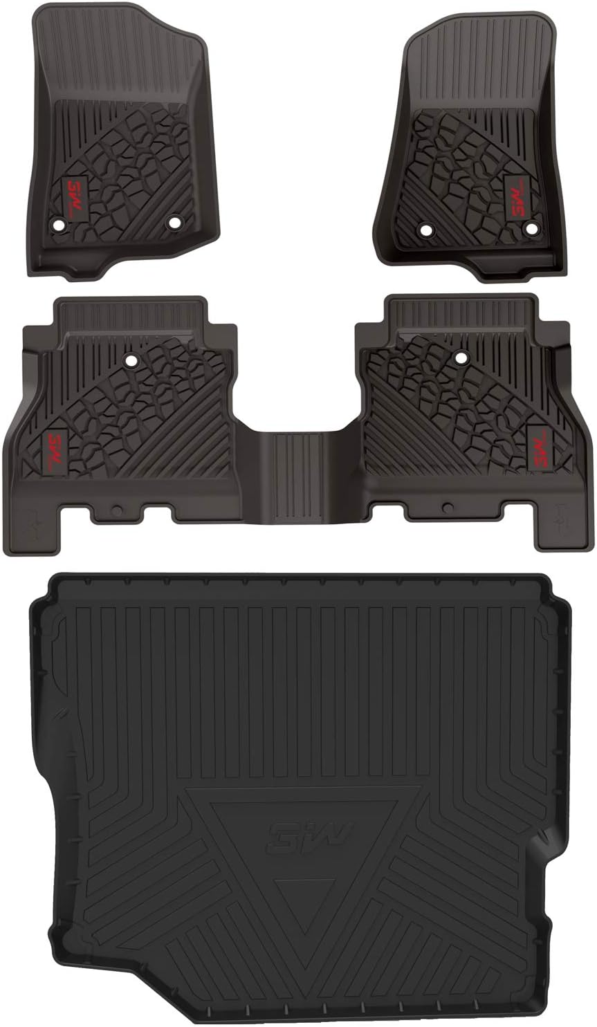 TPE All Weather Custom Fit Floor Liner and Cargo Mats Black A24480