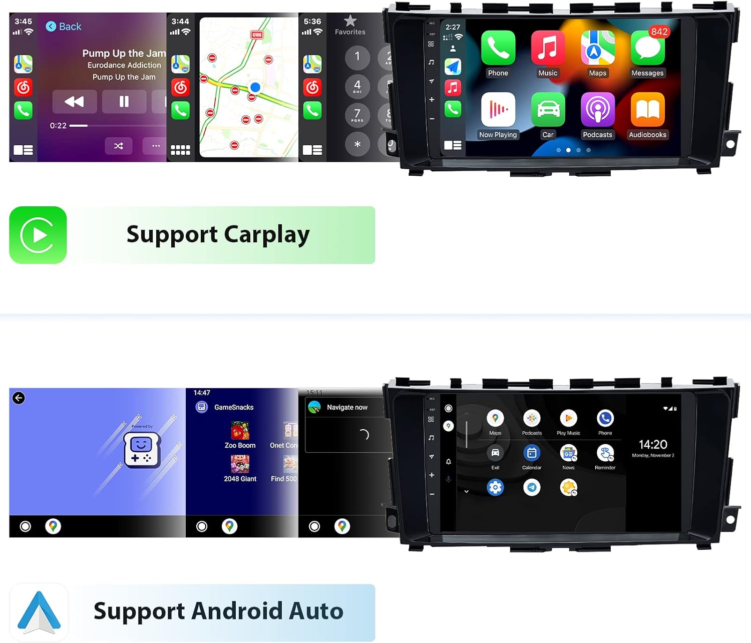 9 Inch Android Car Stereo with Navigation Carplay Android Auto DSP Radio K242317