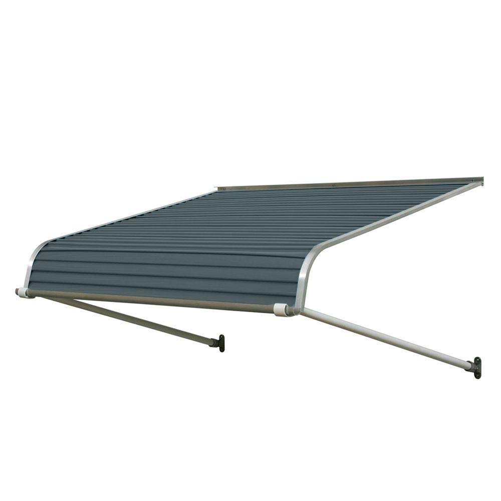 66-in Wide x 48-in Projection Slate Blue Solid Fixed Door Awning X45111