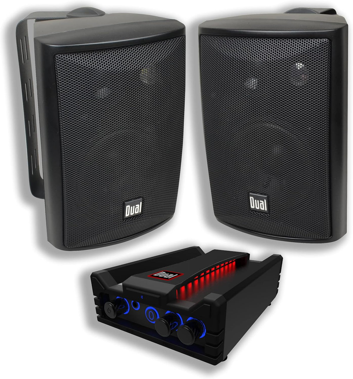 Black Micro Wireless Bluetooth 2 Channel Stereo Class-D Amplifier, 100 Watts Peak Power, Pack of 2 L8845