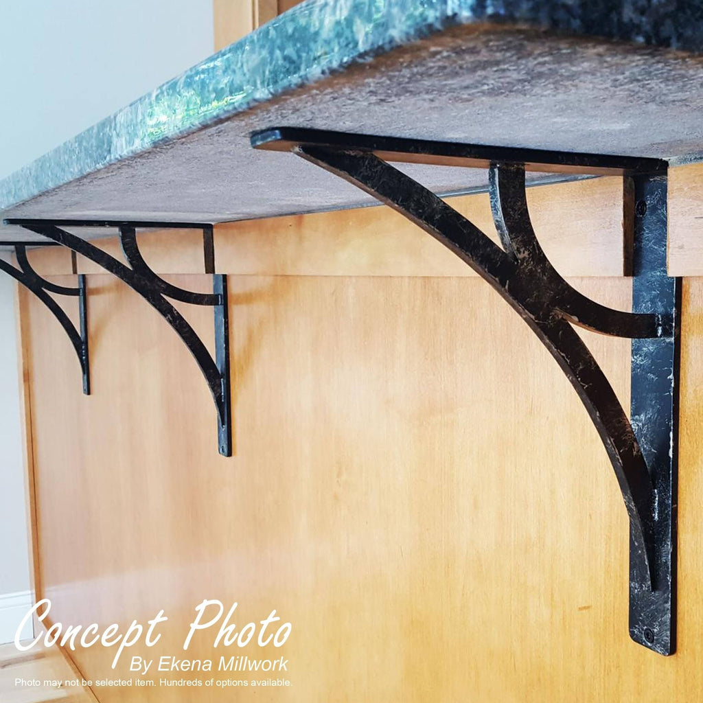 Wrought Iron Bracket Antiqued Copper W323