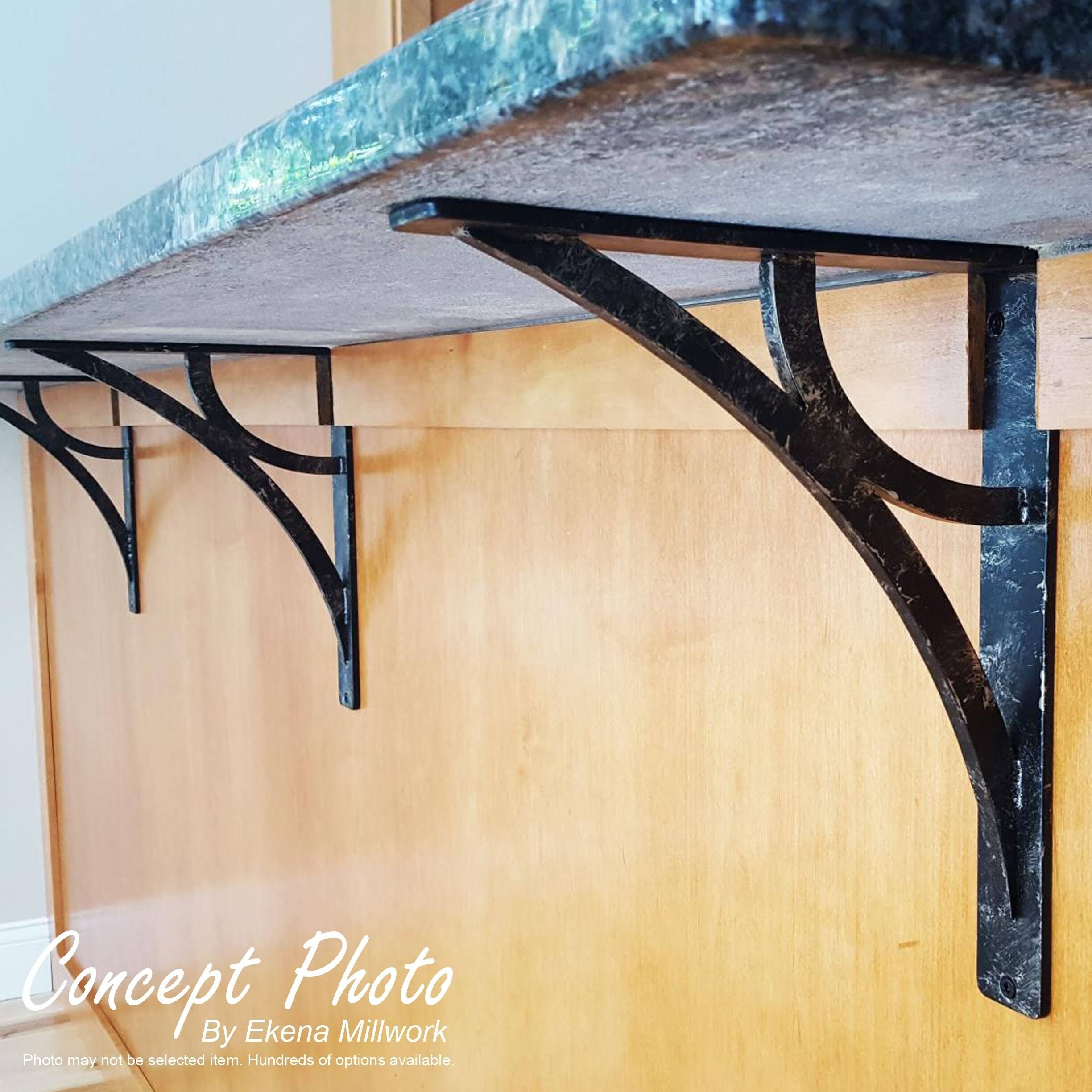 Wrought Iron Bracket Antiqued Copper W323