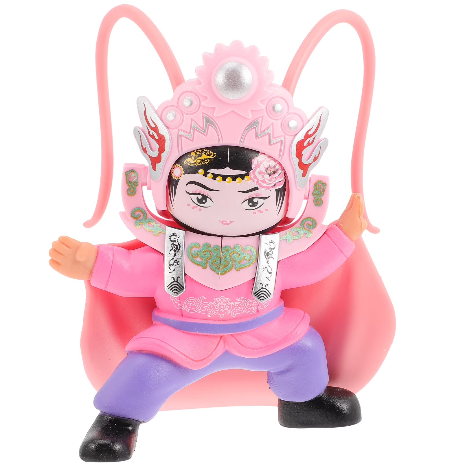 Pink Sichuan Opera Face Doll Ornament W9145