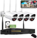 8CH 2K HD Wireless Security Camera System with 1TB HDD B301