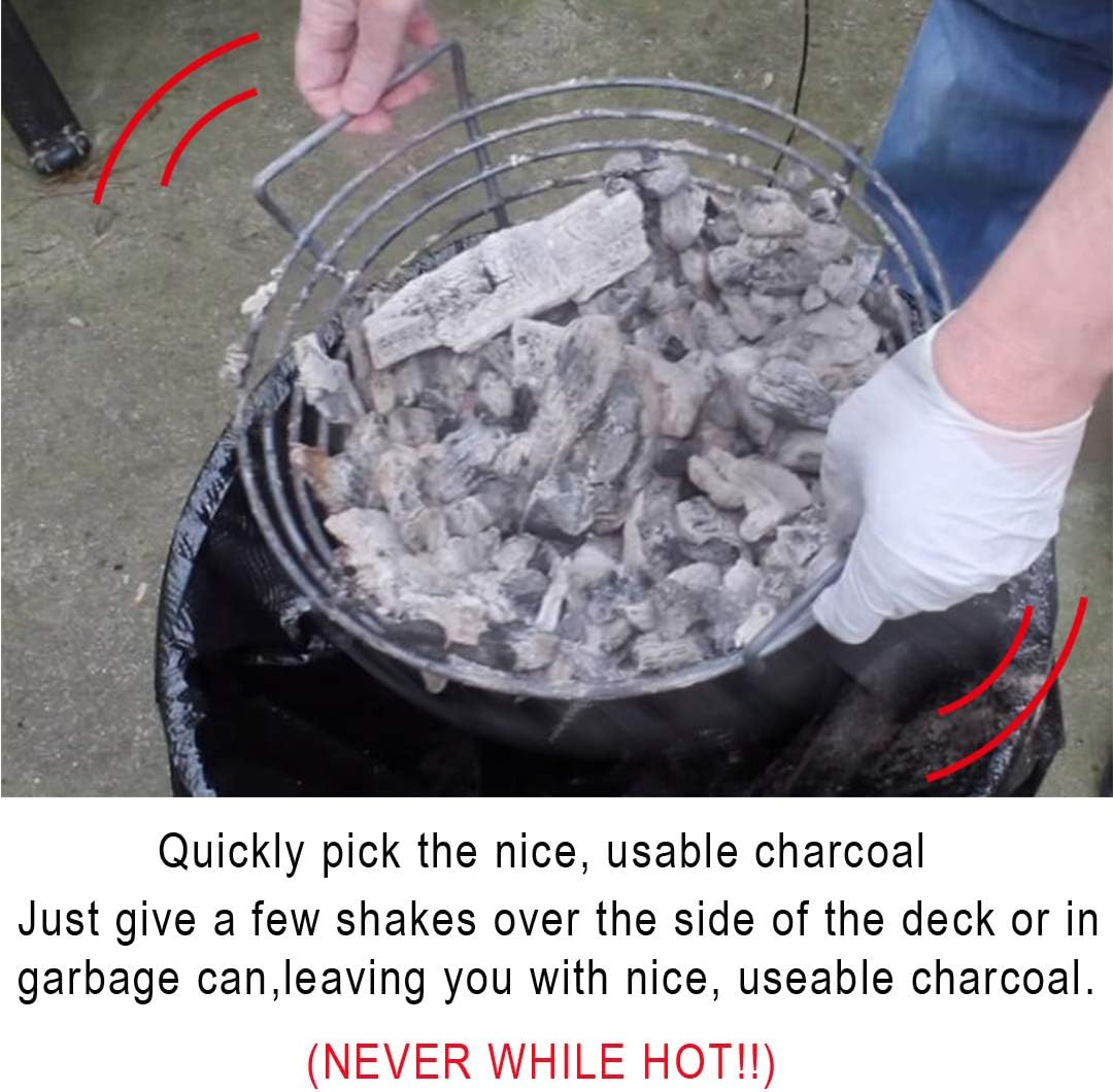 Stainless Steel Lump Charcoal Fire Basket with Divider L192