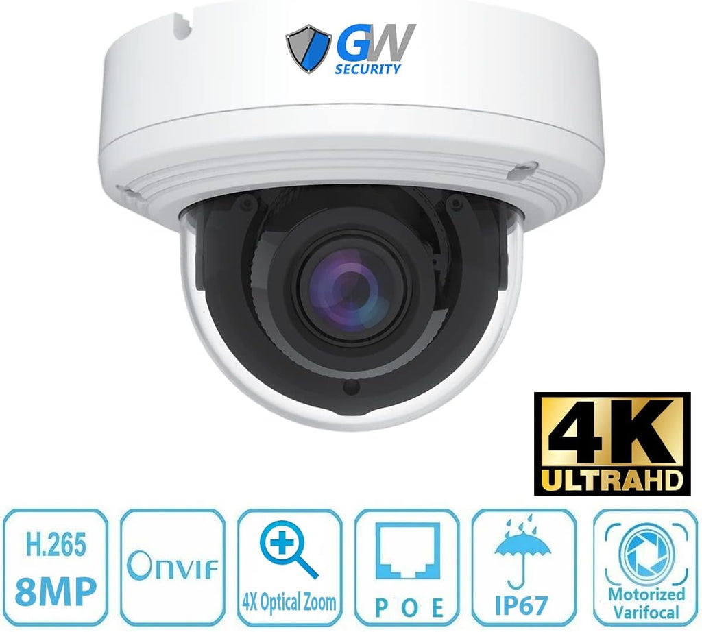 8 Channel 4K PoE IP Dome Security Camera System with 4 8MP Cameras O261