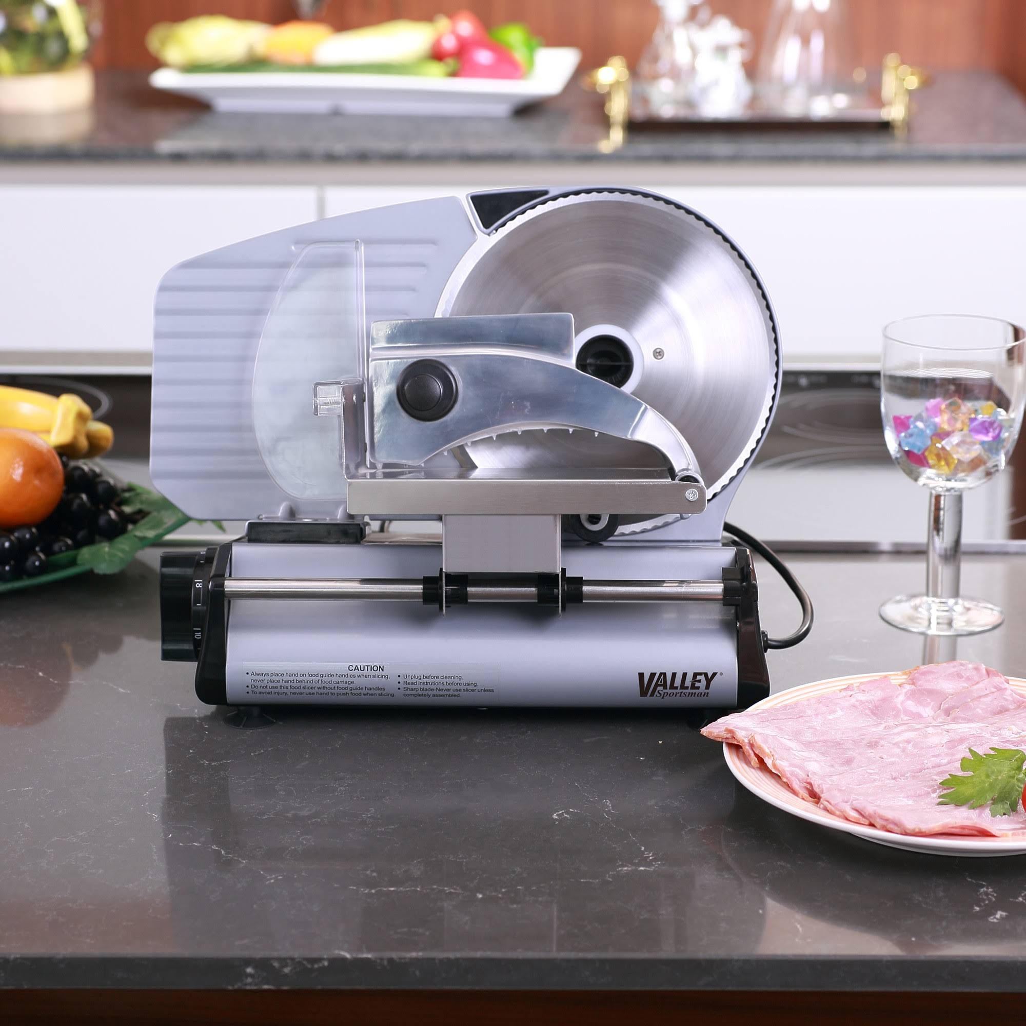180W Electric Stainless Steel Meat Deli Slicer N473