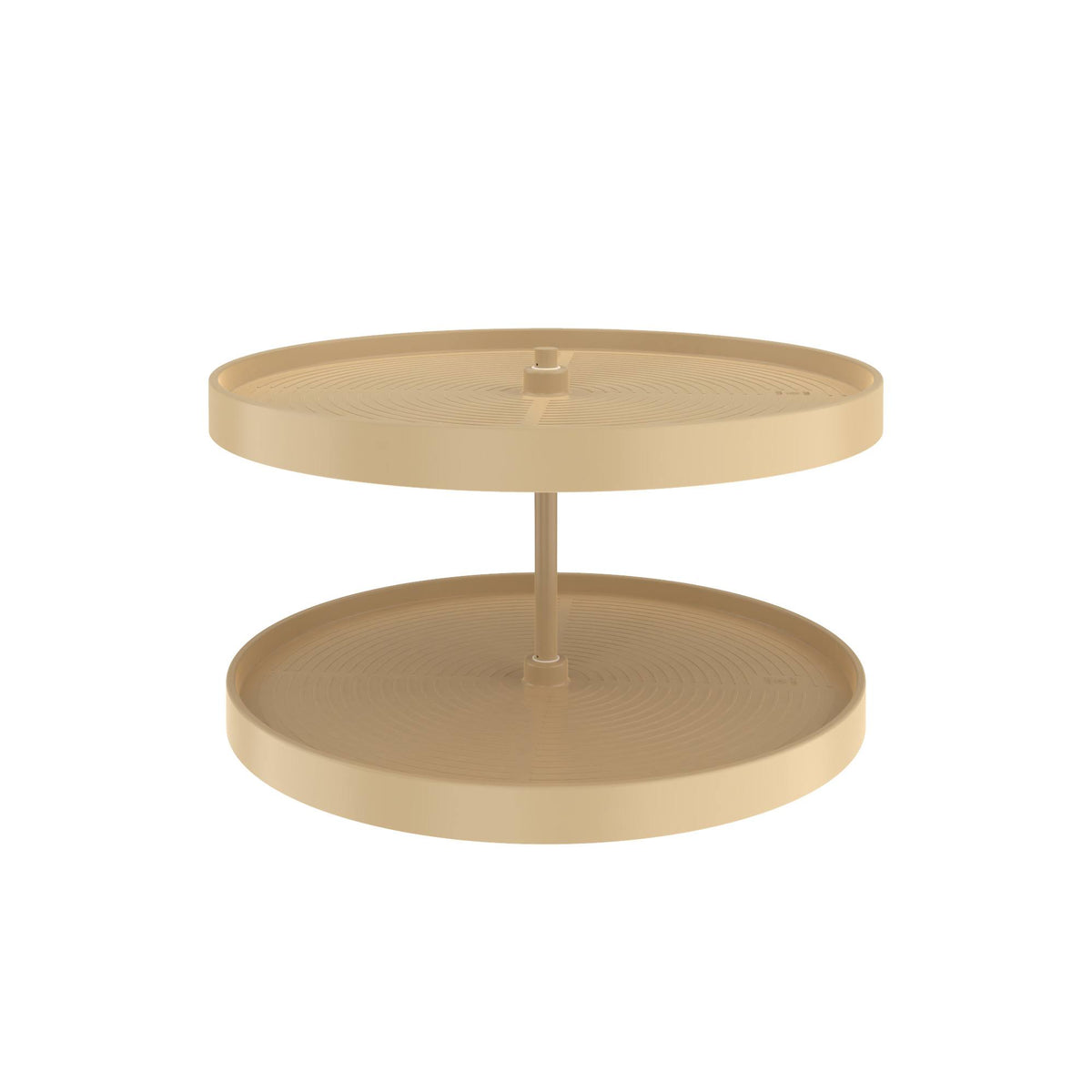 28x22 Almond Polymer Lazy Susan 2-Shelf T249