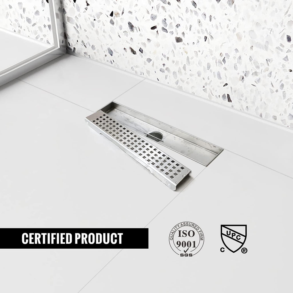 Brushed 304 Stainless Steel Linear Shower Drain 24 inch, Pack of 2 J982924