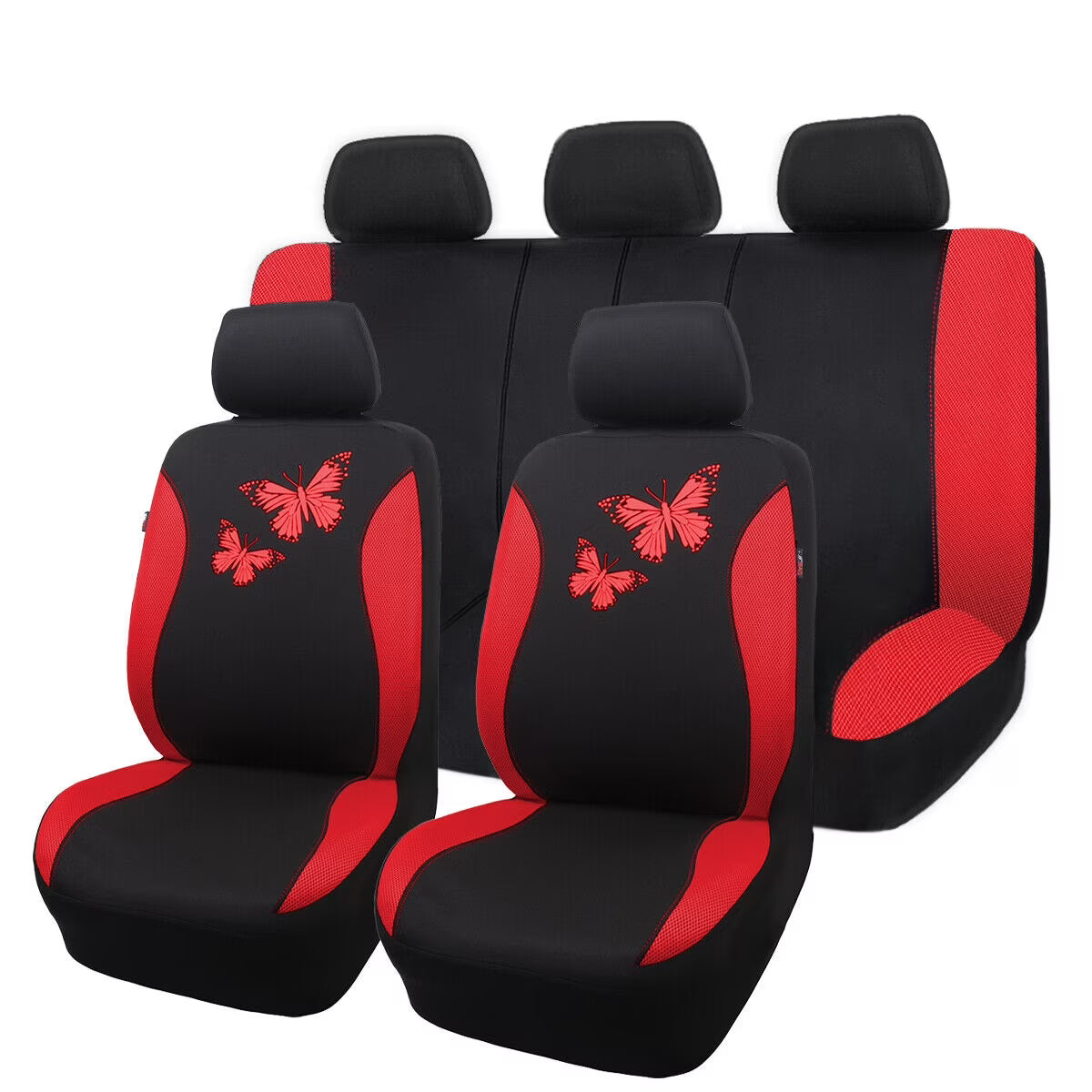 Butterfly Full Set Car Seat Cover Split Air Mesh J277254