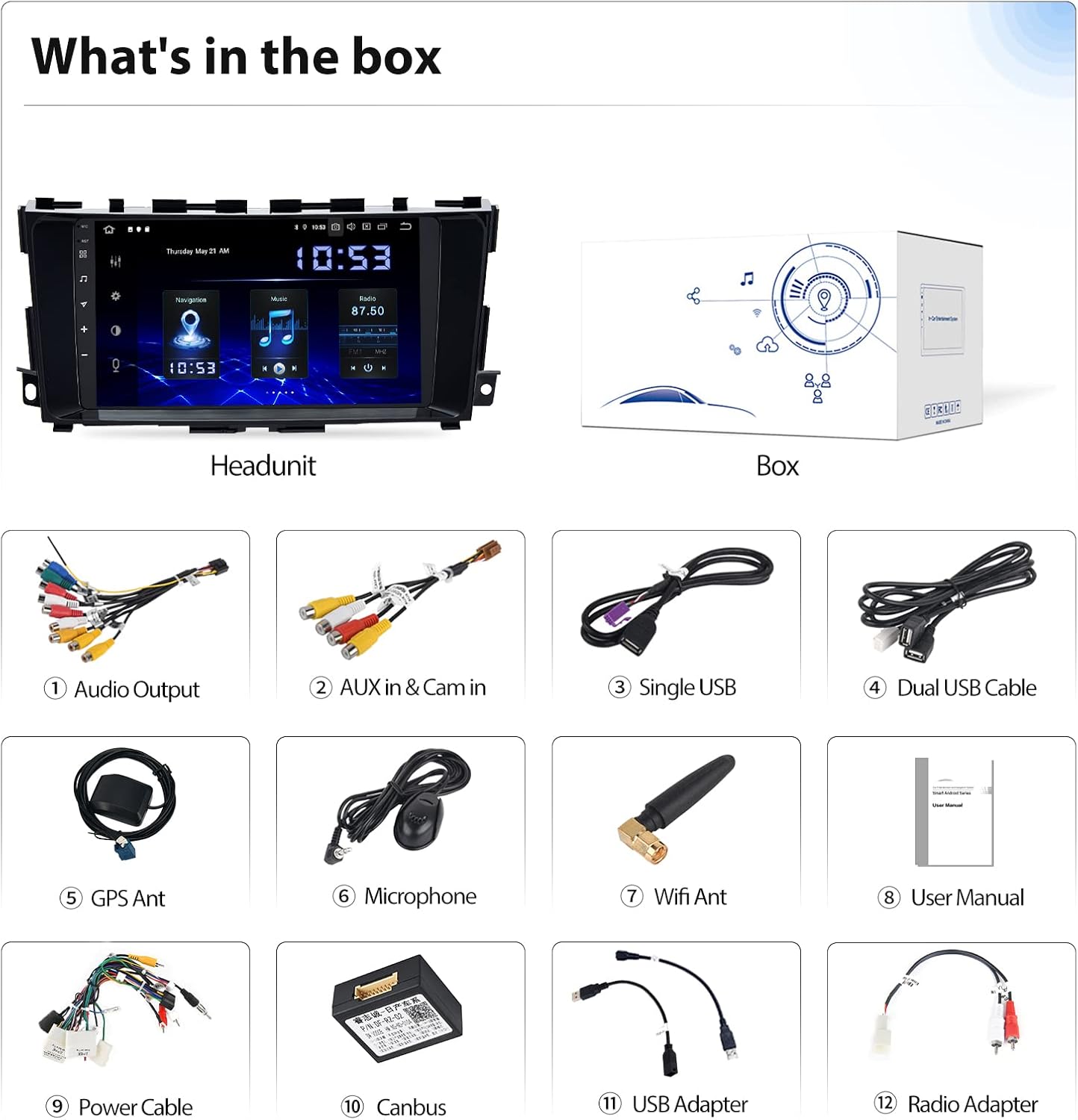 9 Inch Android Car Stereo with Navigation Carplay Android Auto DSP Radio K242317