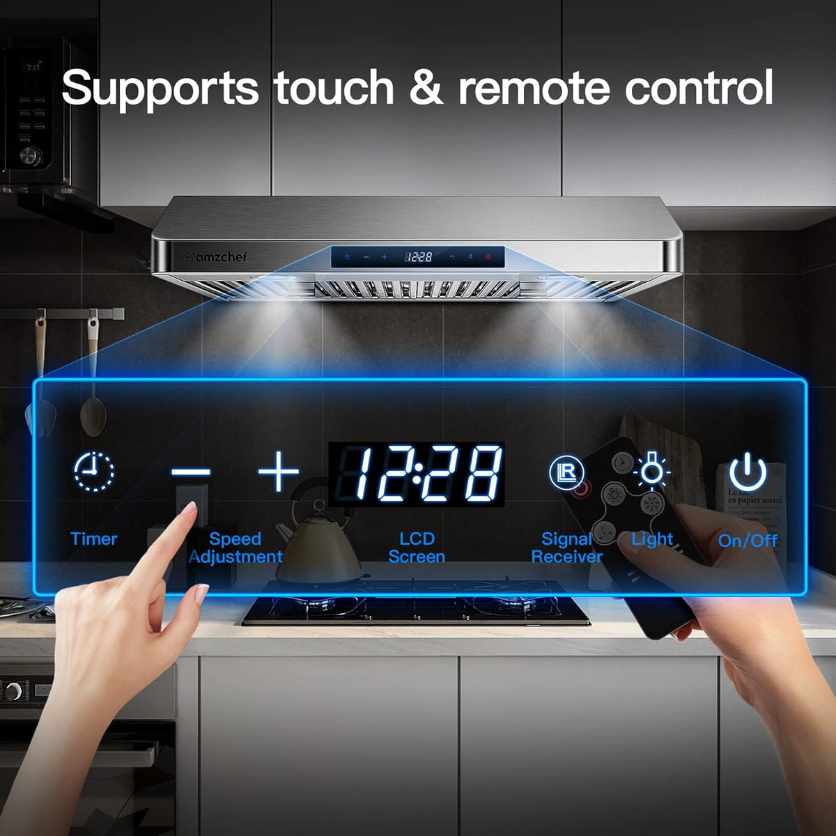 30 Inch Ducted Range Hood Under Cabinet Stainless Steel W7016