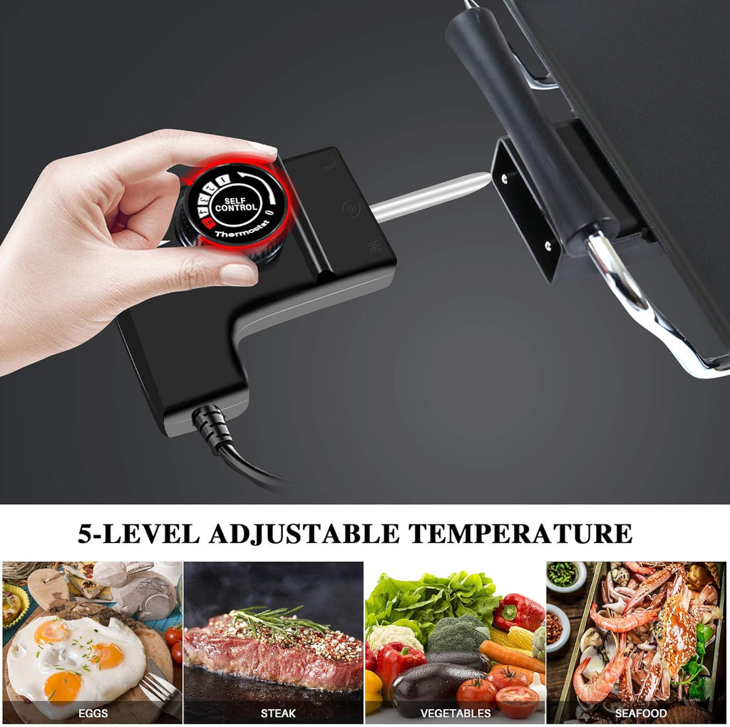 Electric Griddle Nonstick 1500 Watts 35x9 O75688