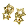 Double Star Earrings K18 Yellow Gold D27078