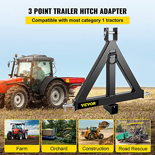 3 Point 2 Inch Drawbar Steel Tractor Trailer Hitch Receiver M16474