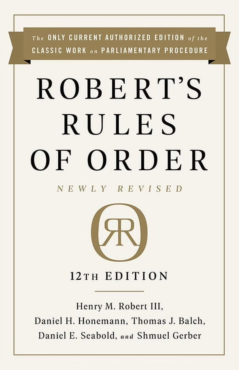 Robert's Rules of Order Newly Revised, 12th edition (Paperback) K1887