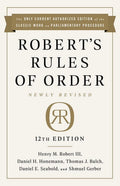 Robert's Rules of Order Newly Revised, 12th edition (Paperback) K1887
