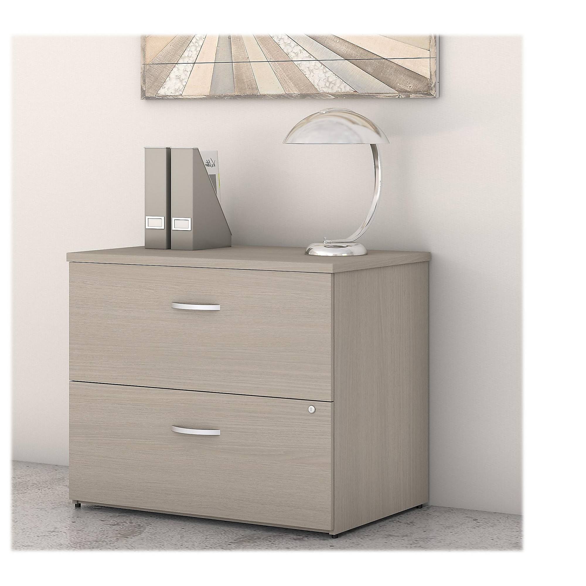 Lateral Filing Cabinet 2 Drawer Laminated Wood Composite Sand Oak R33674