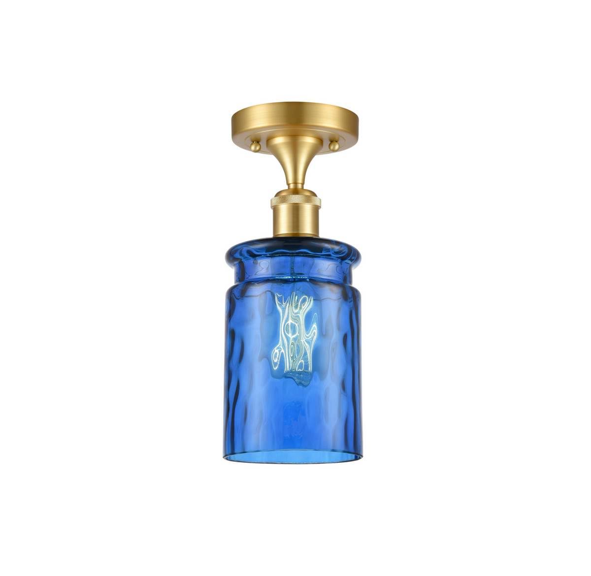 Satin Gold Semi-Flush Mount Light S96843
